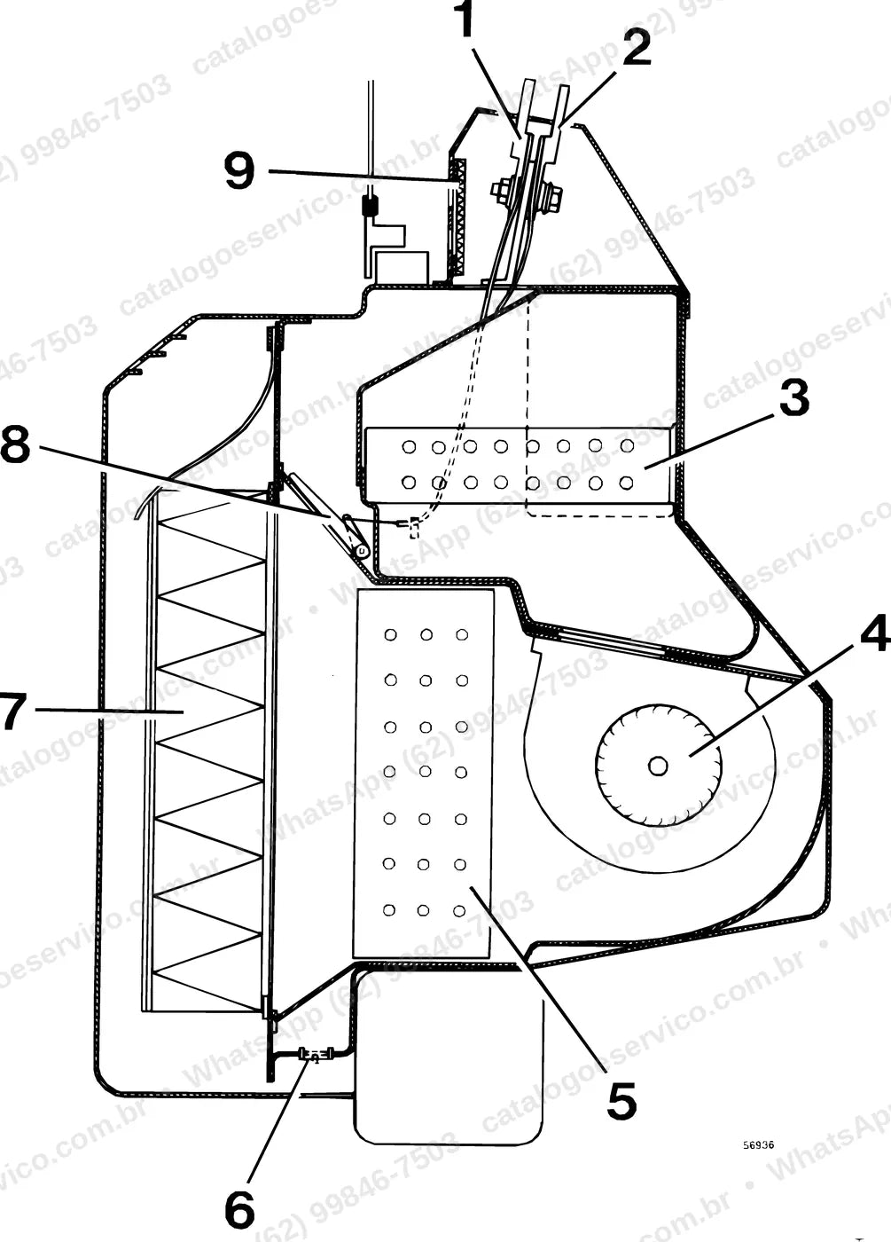 Manual de serviço Volvo L90B: ilustração técnica 4