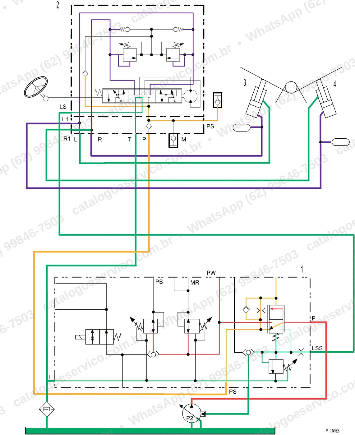 Manual de serviço Volvo L90G Z: ilustração técnica 2