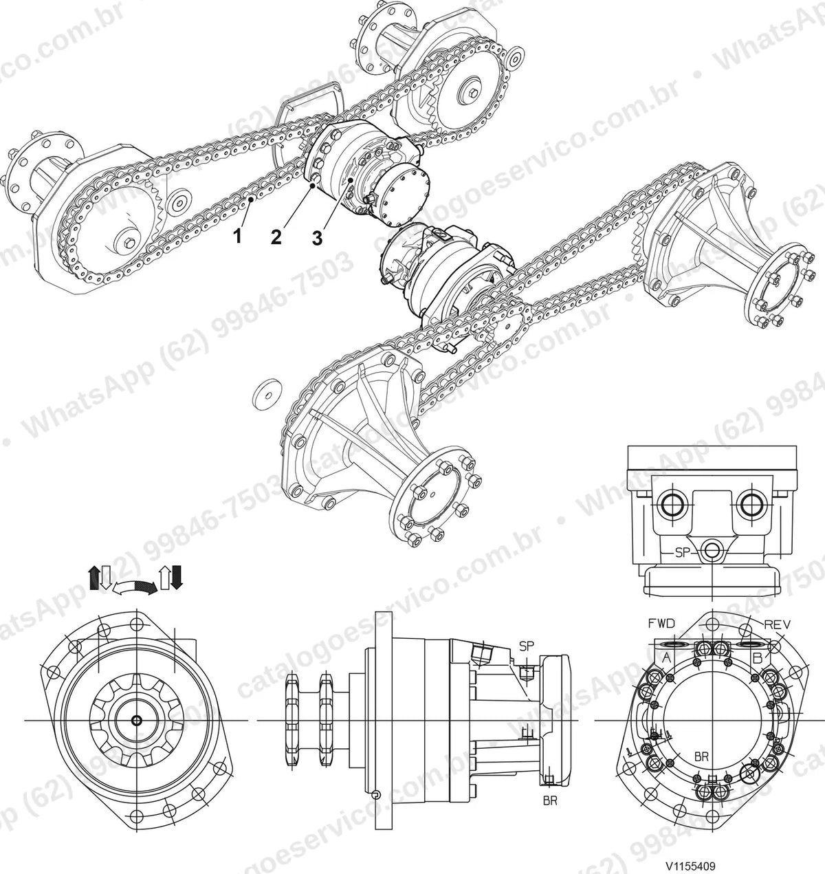 Manual de serviço Volvo MC115D: ilustração técnica 3