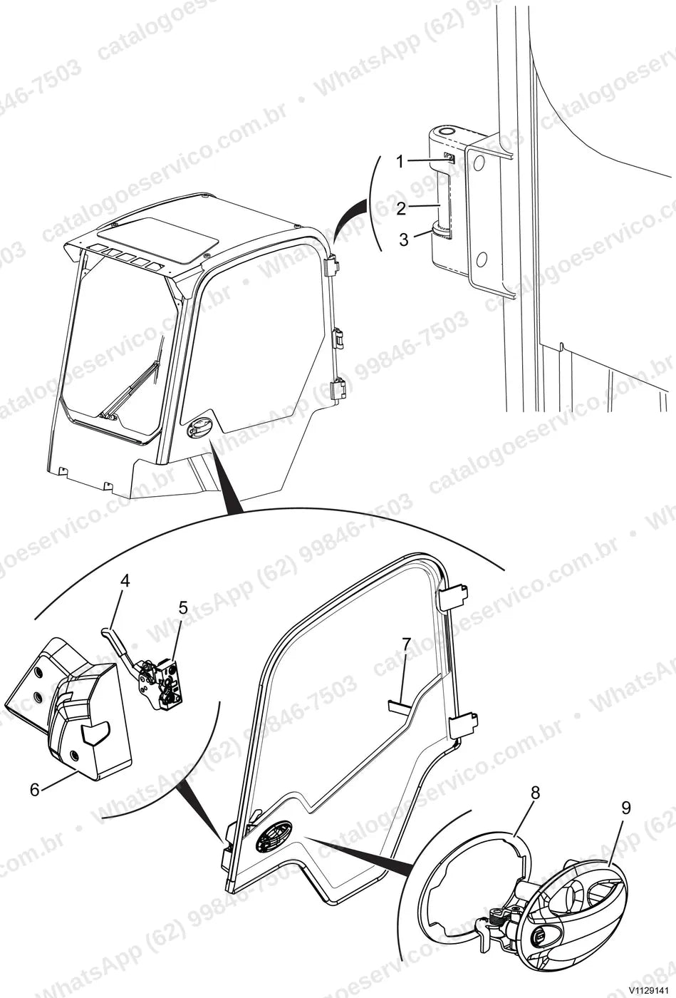 Manual de serviço Volvo MC155C: ilustração técnica 2