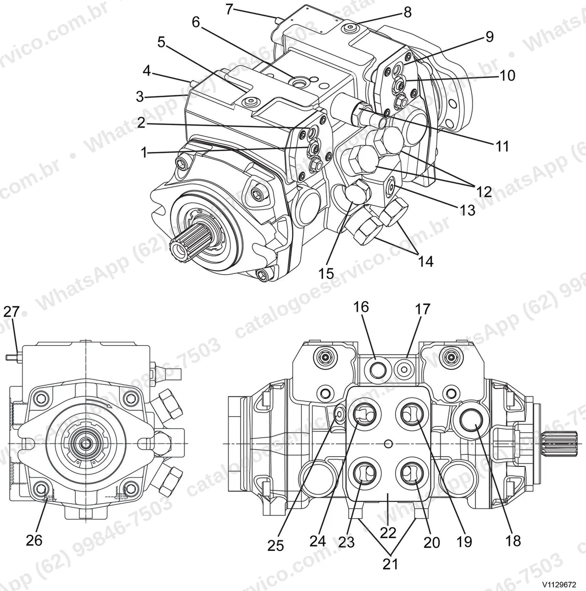 Manual de serviço Volvo MC155C: ilustração técnica 4