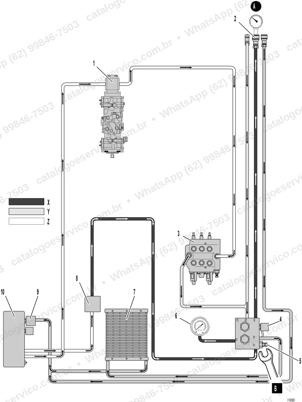 Manual de serviço Volvo MC90: ilustração técnica 1