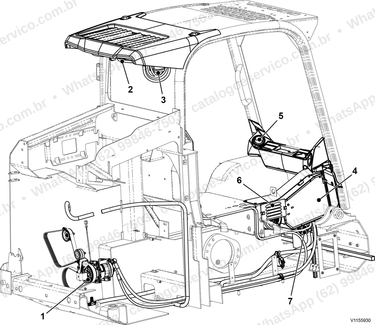 Manual de serviço Volvo MCT70C: ilustração técnica 4