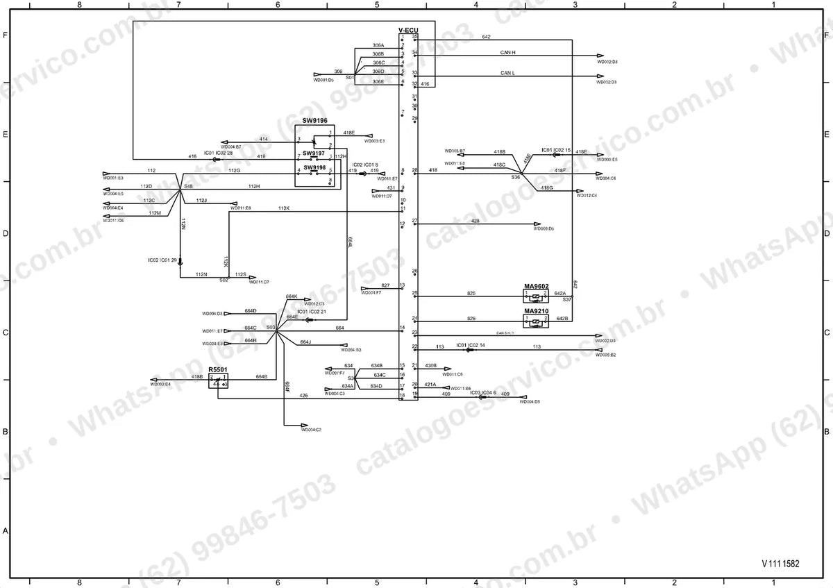 Manual de serviço Volvo MCT95C: ilustração técnica 1