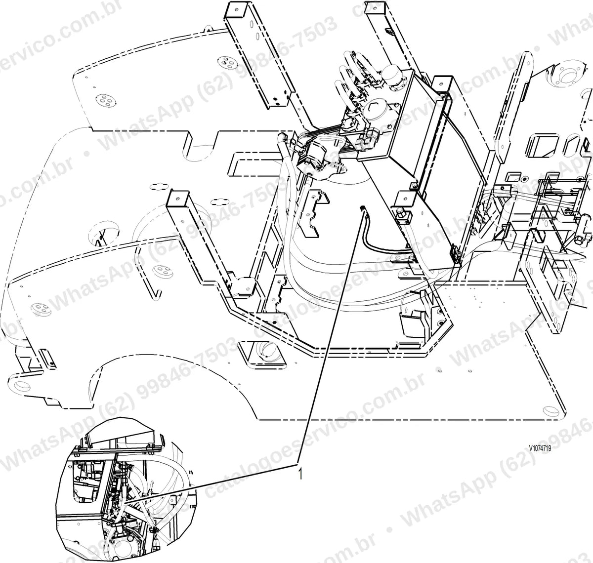 Manual de serviço Volvo MW500: ilustração técnica 2