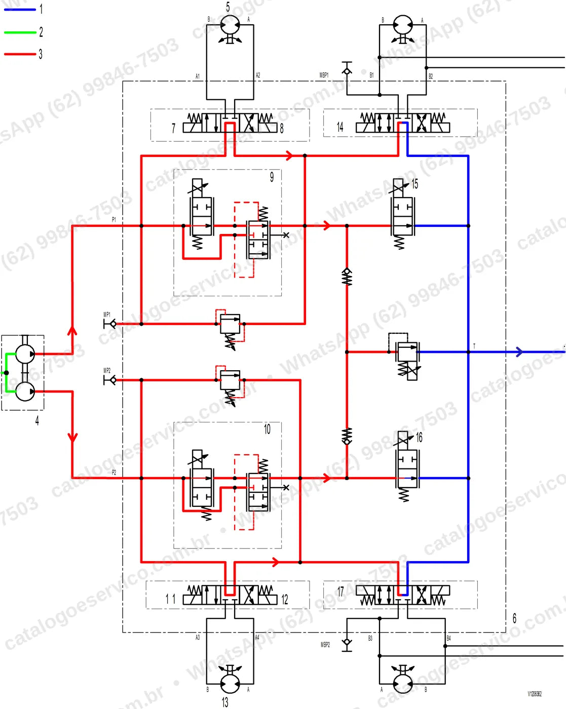 Manual de serviço Volvo P2820D: ilustração técnica 1