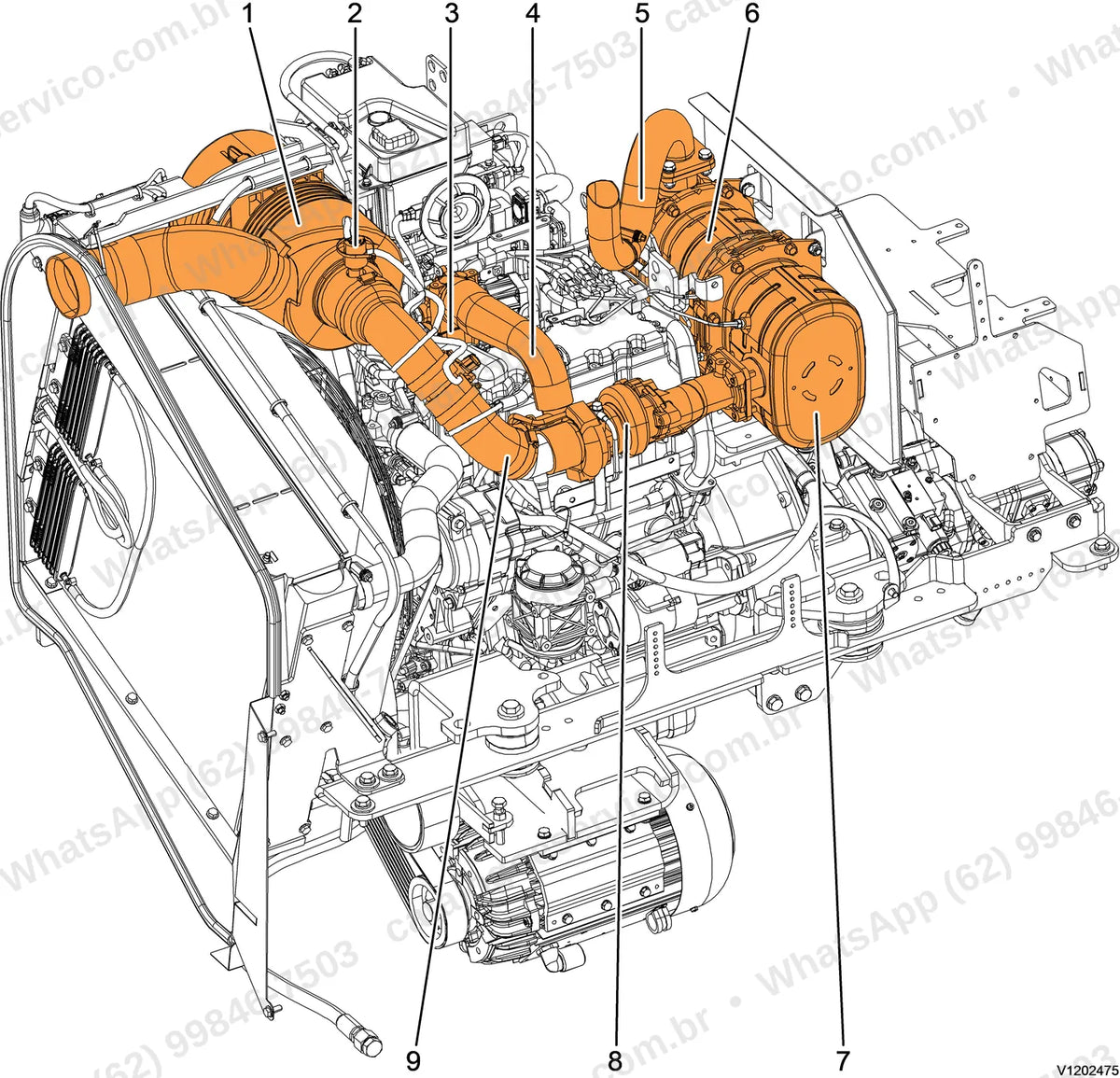 Manual de serviço Volvo P2870D: ilustração técnica 2