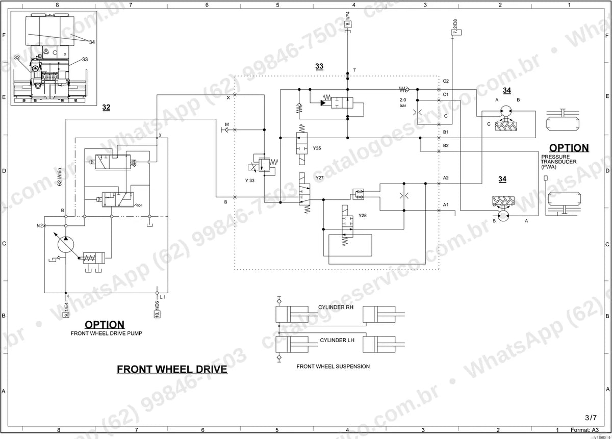 Manual de serviço Volvo P4370B ABG: ilustração técnica 1