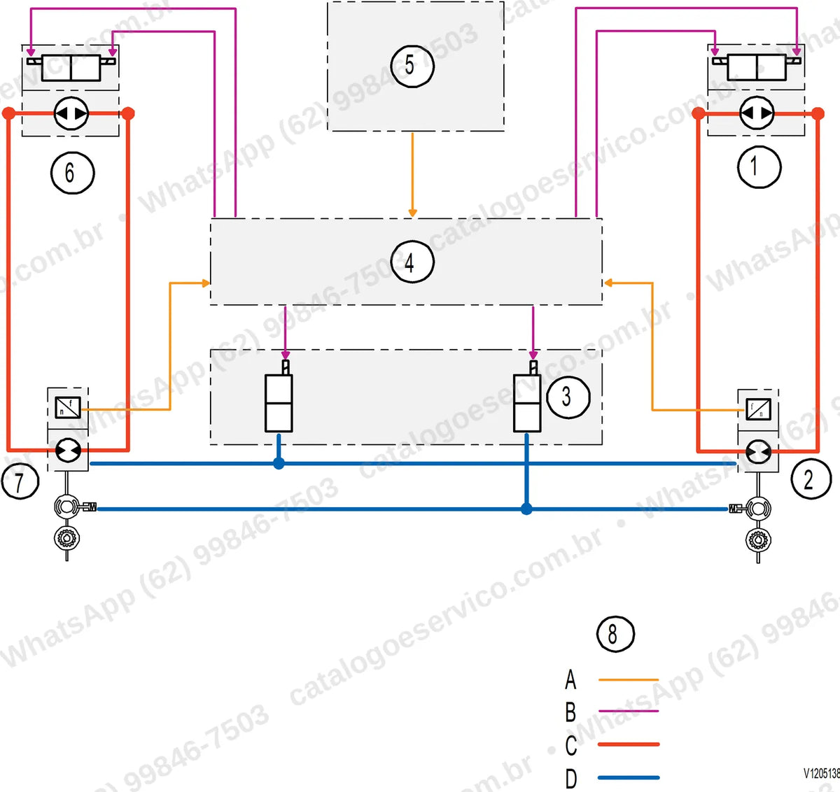 Manual de serviço Volvo P5110B: ilustração técnica 4