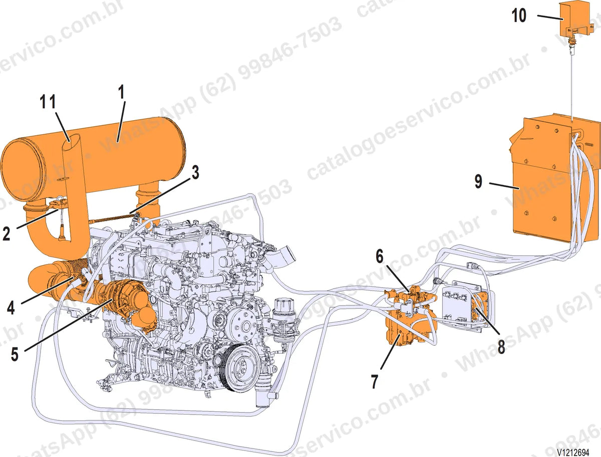 Manual de serviço Volvo P5320D ABG: ilustração técnica 3