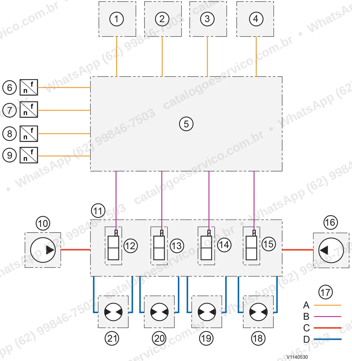 Manual de serviço Volvo P7110: ilustração técnica 4