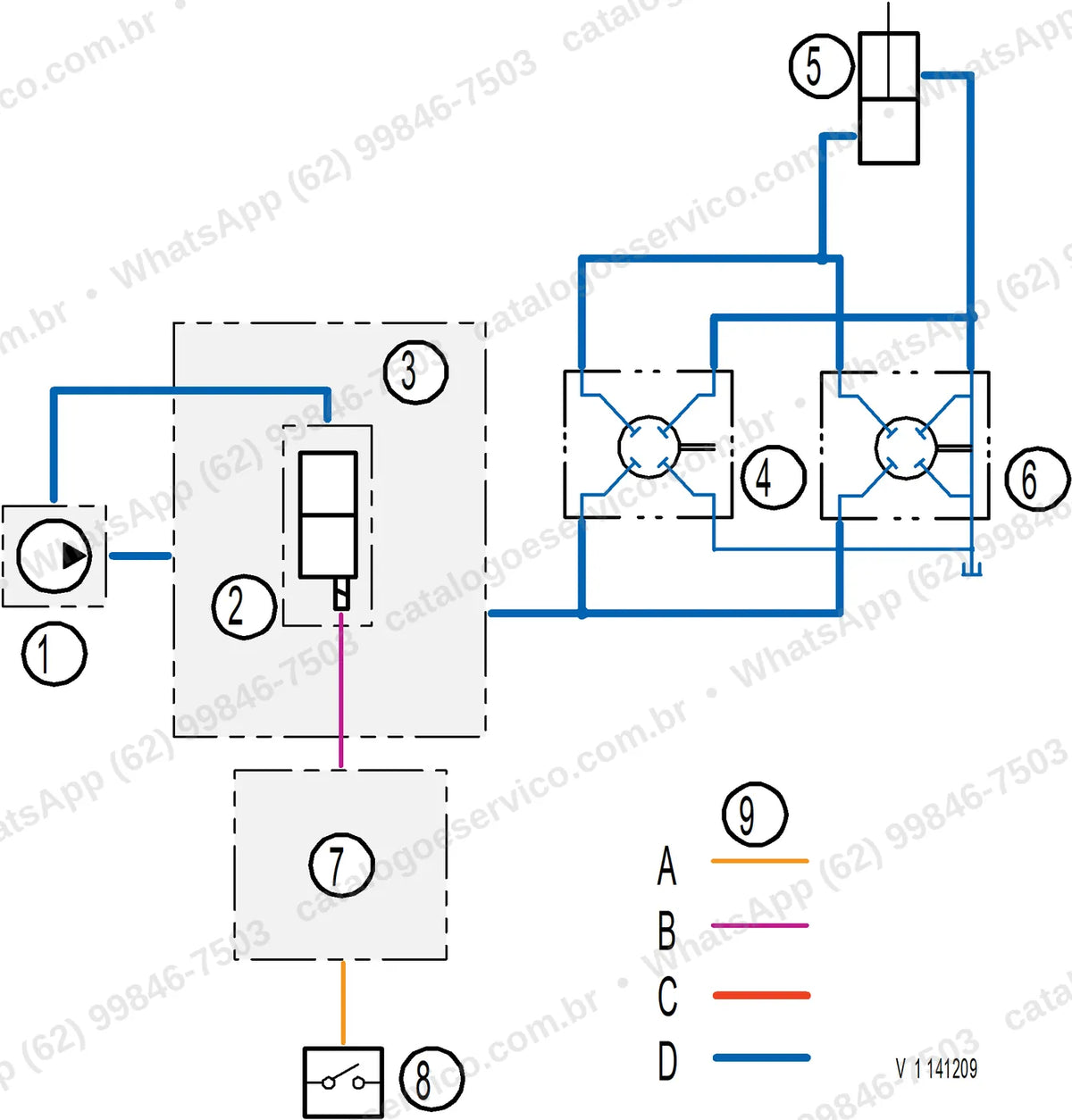 Manual de serviço Volvo P7170: ilustração técnica 4