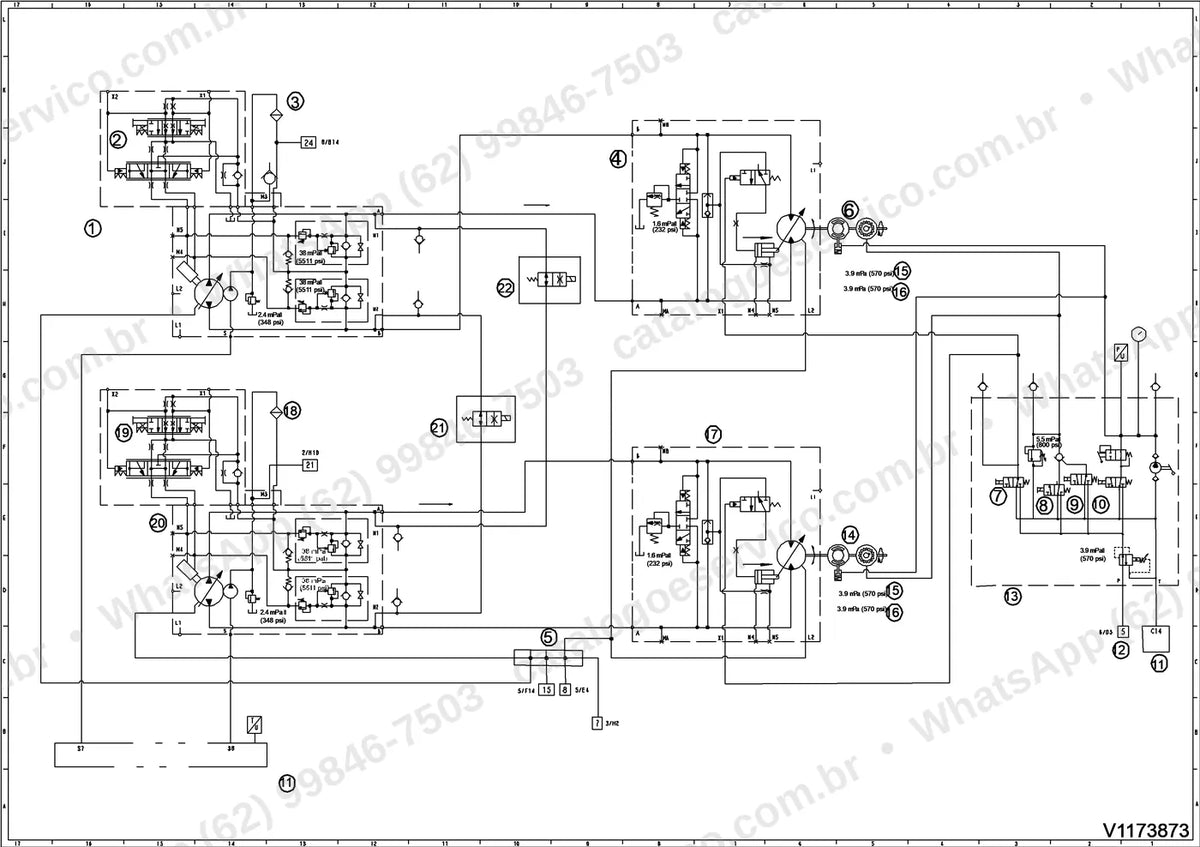 Manual de serviço Volvo P7170B: ilustração técnica 2