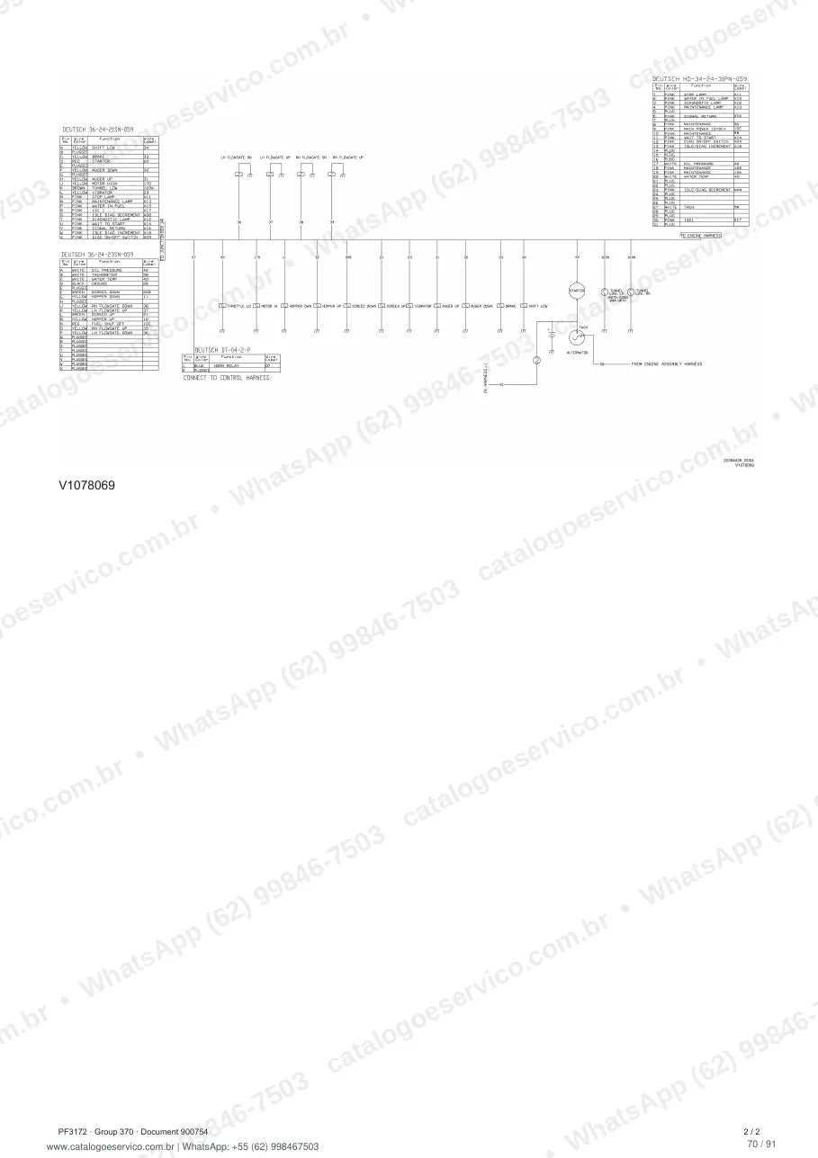 Manual de serviço Volvo PF3172: página de procedimento com texto e figura