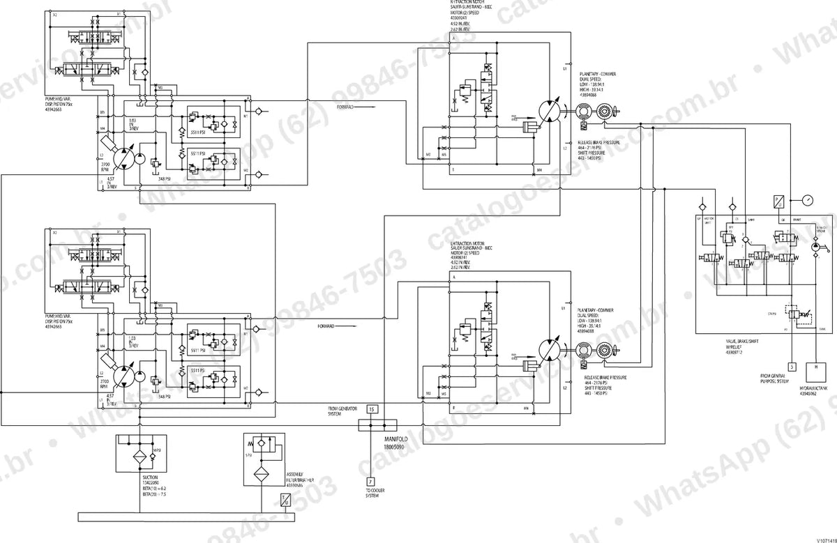 Manual de serviço Volvo PF6110: ilustração técnica 1
