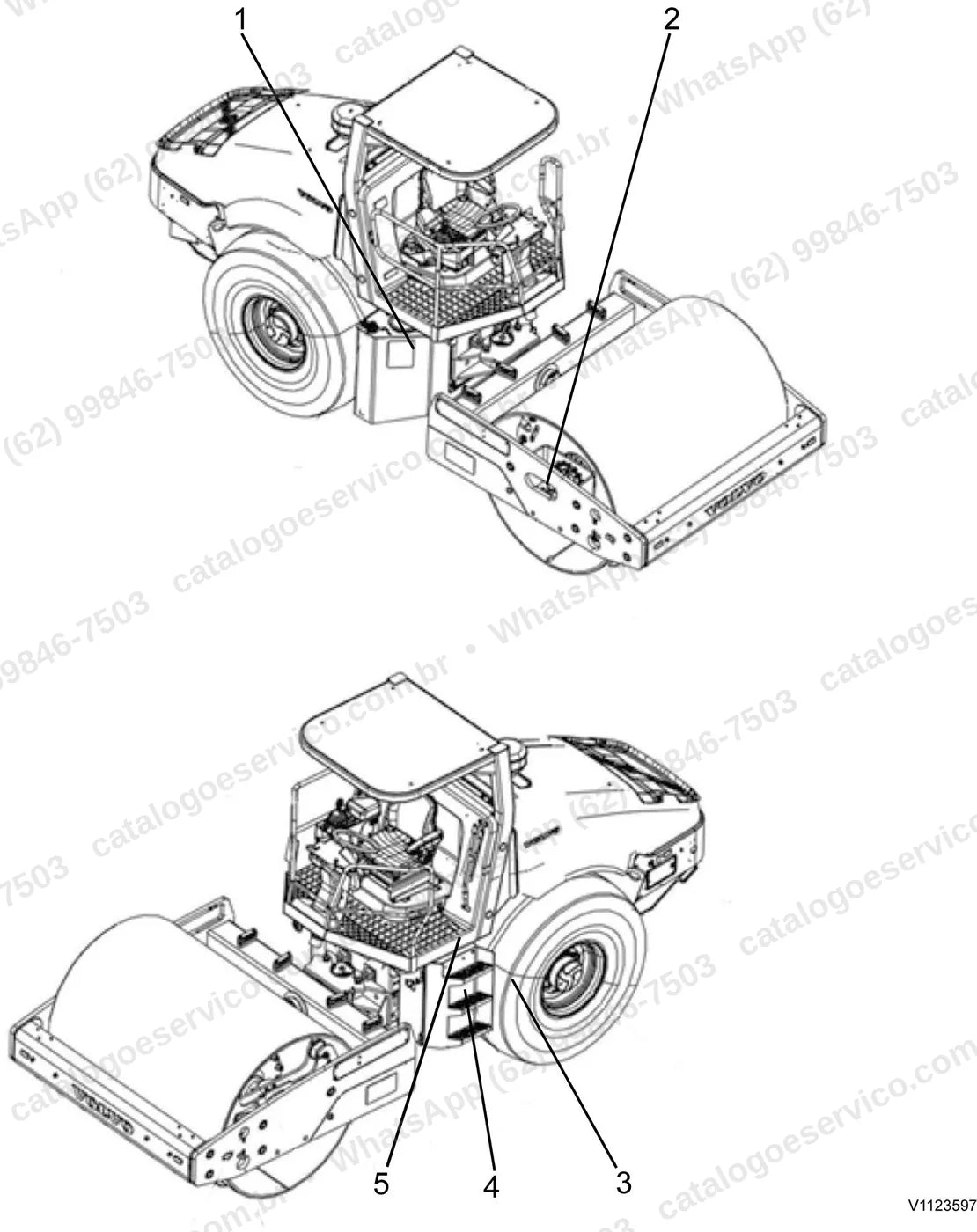 Manual de serviço Volvo SD115: ilustração técnica 4