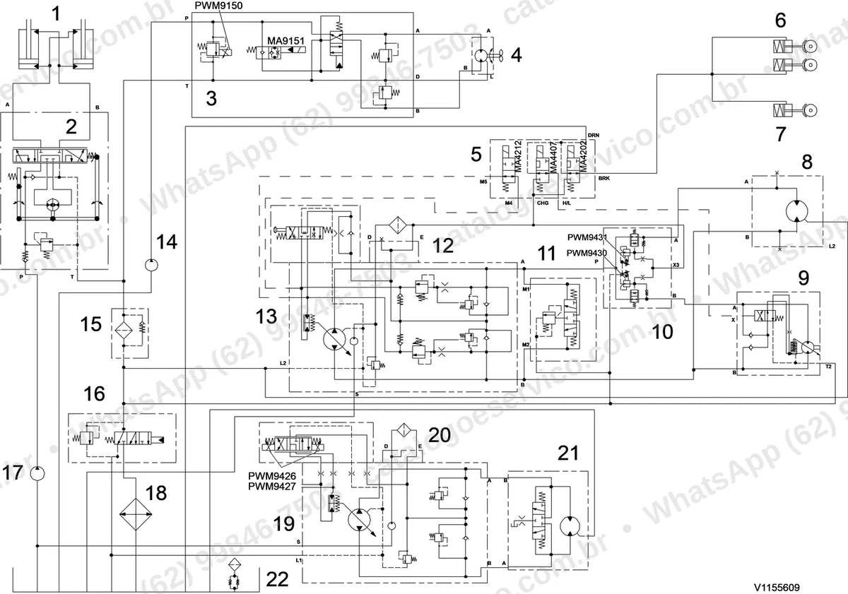 Manual de serviço Volvo SD115B: ilustração técnica 2