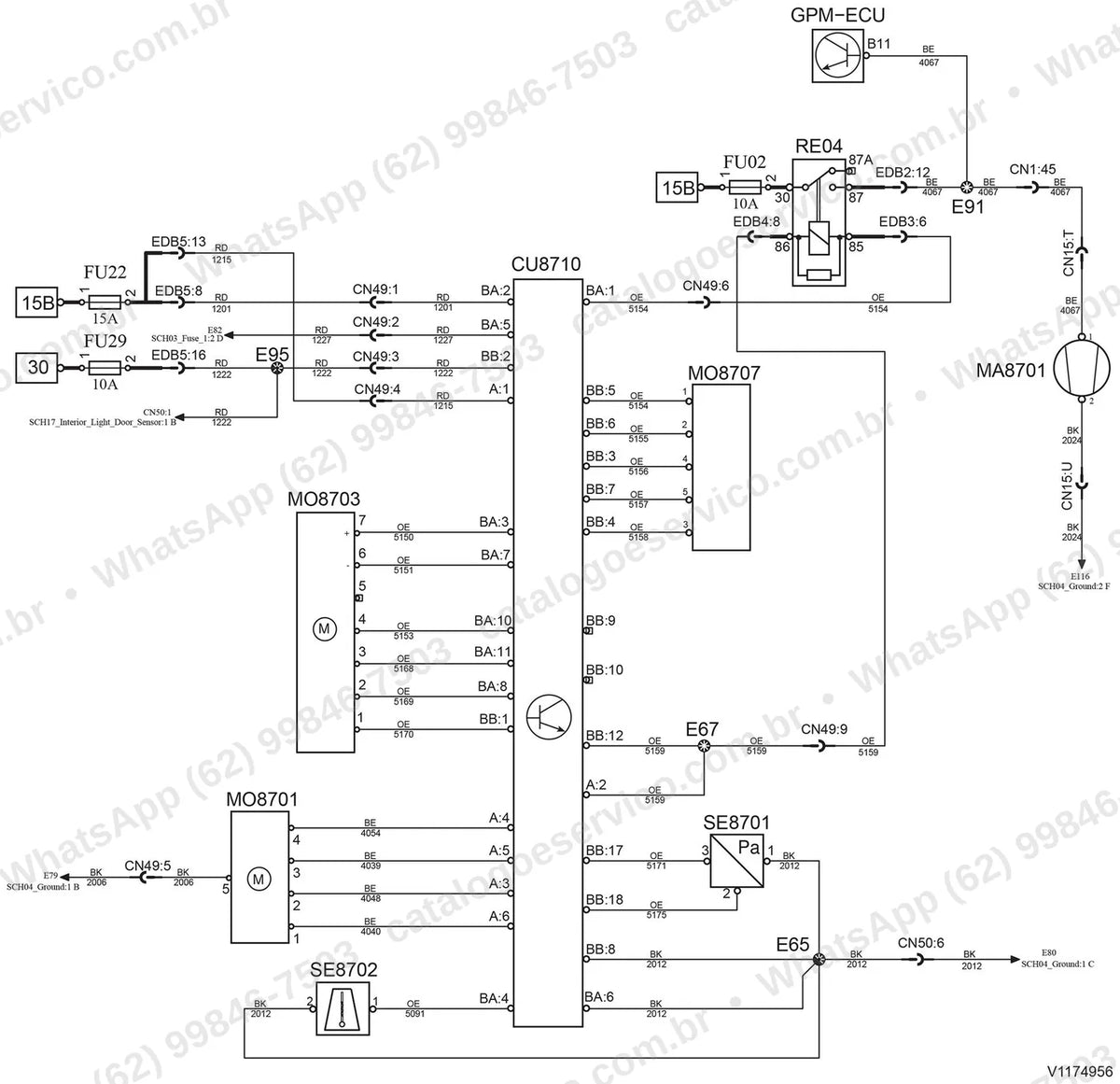 Manual de serviço Volvo SD125B: ilustração técnica 4