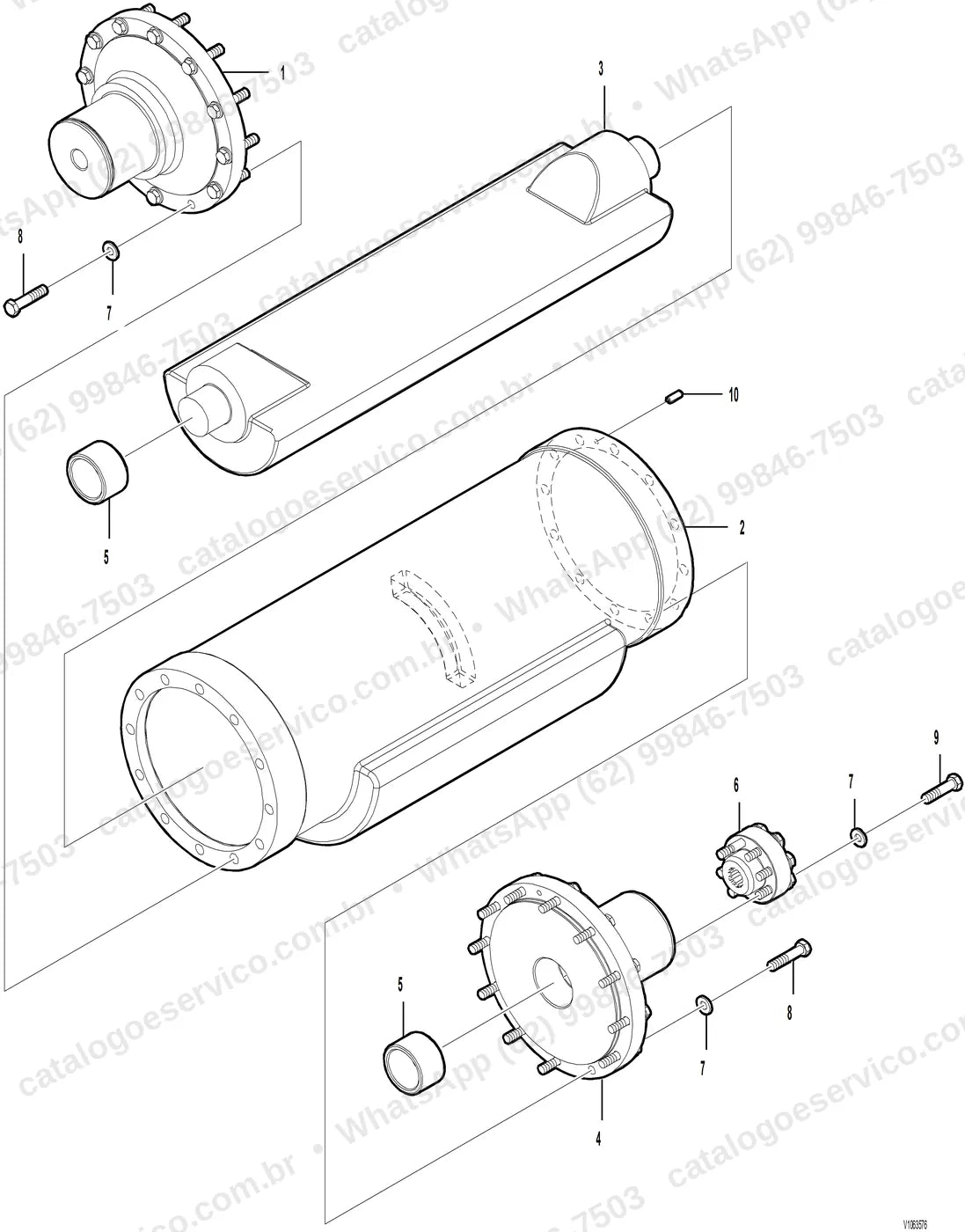 Manual de serviço Volvo SD75B: ilustração técnica 1