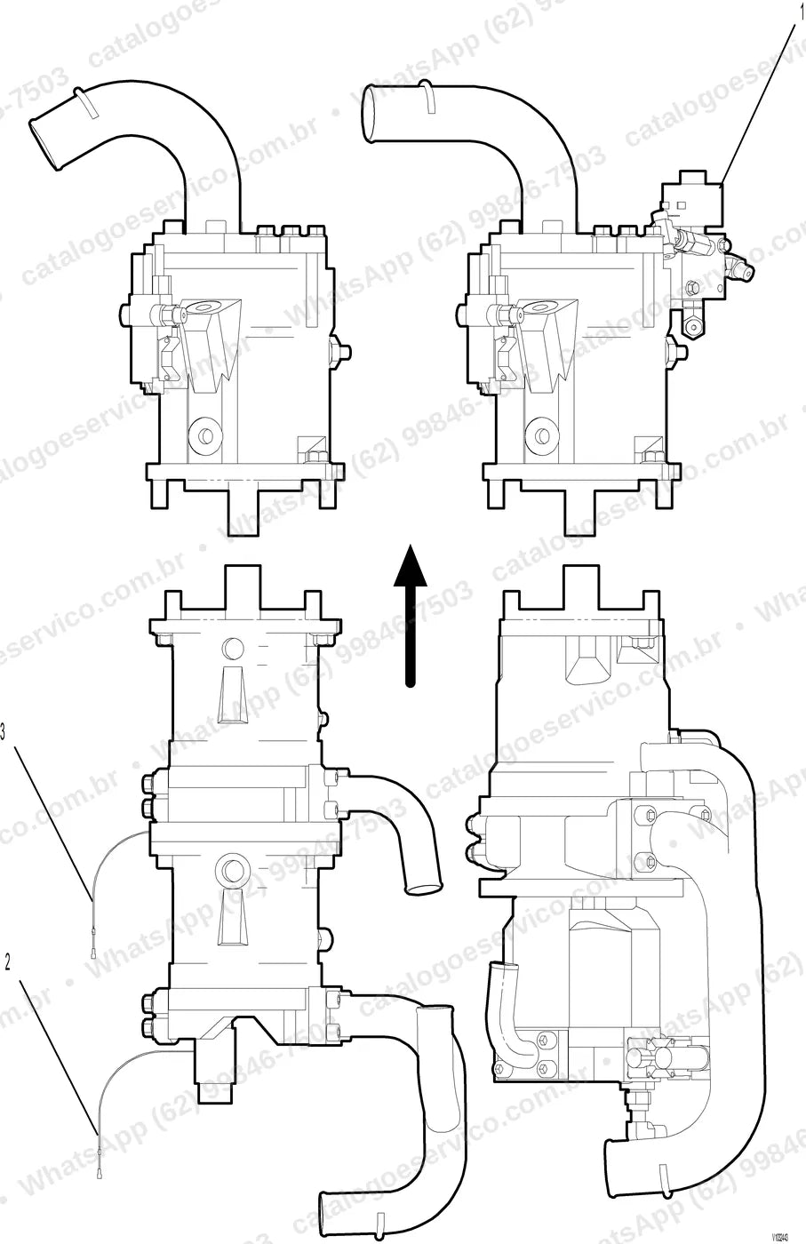 Manual de serviço Volvo T450D: ilustração técnica 4