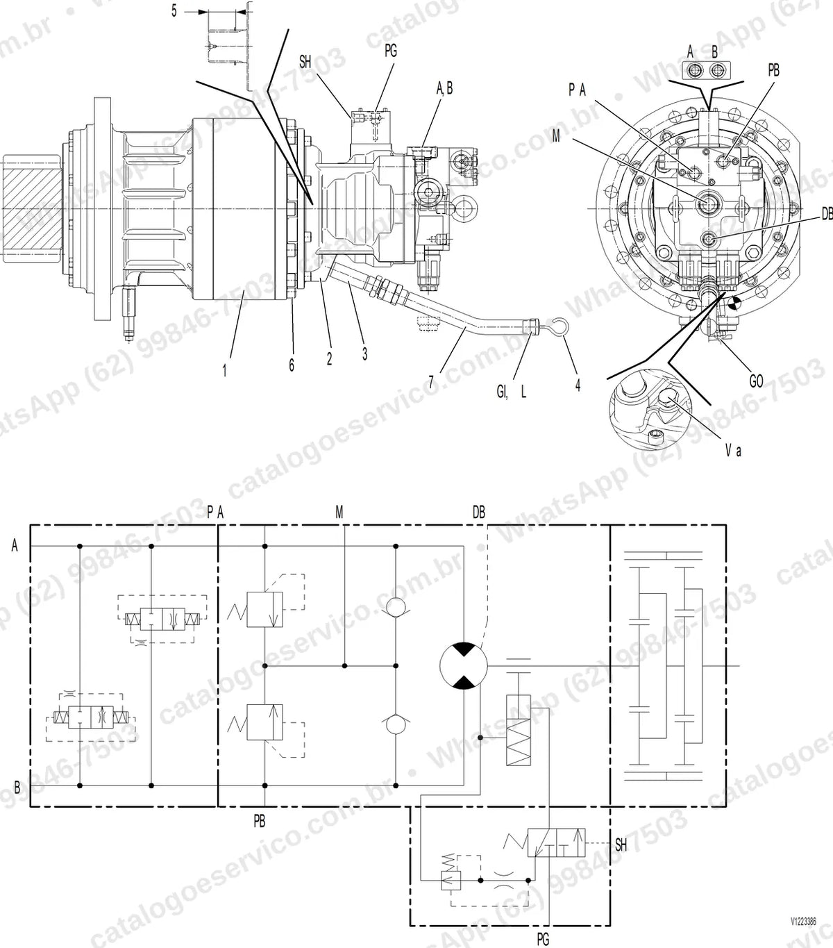 Manual de serviço Volvo UEC500E L: ilustração técnica 1