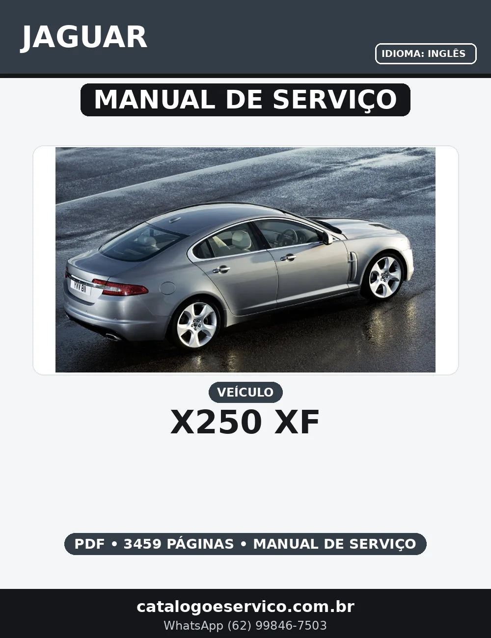 MANUAL DE SERVIÇO X250 - XF JAGUAR — capa do manual de serviço