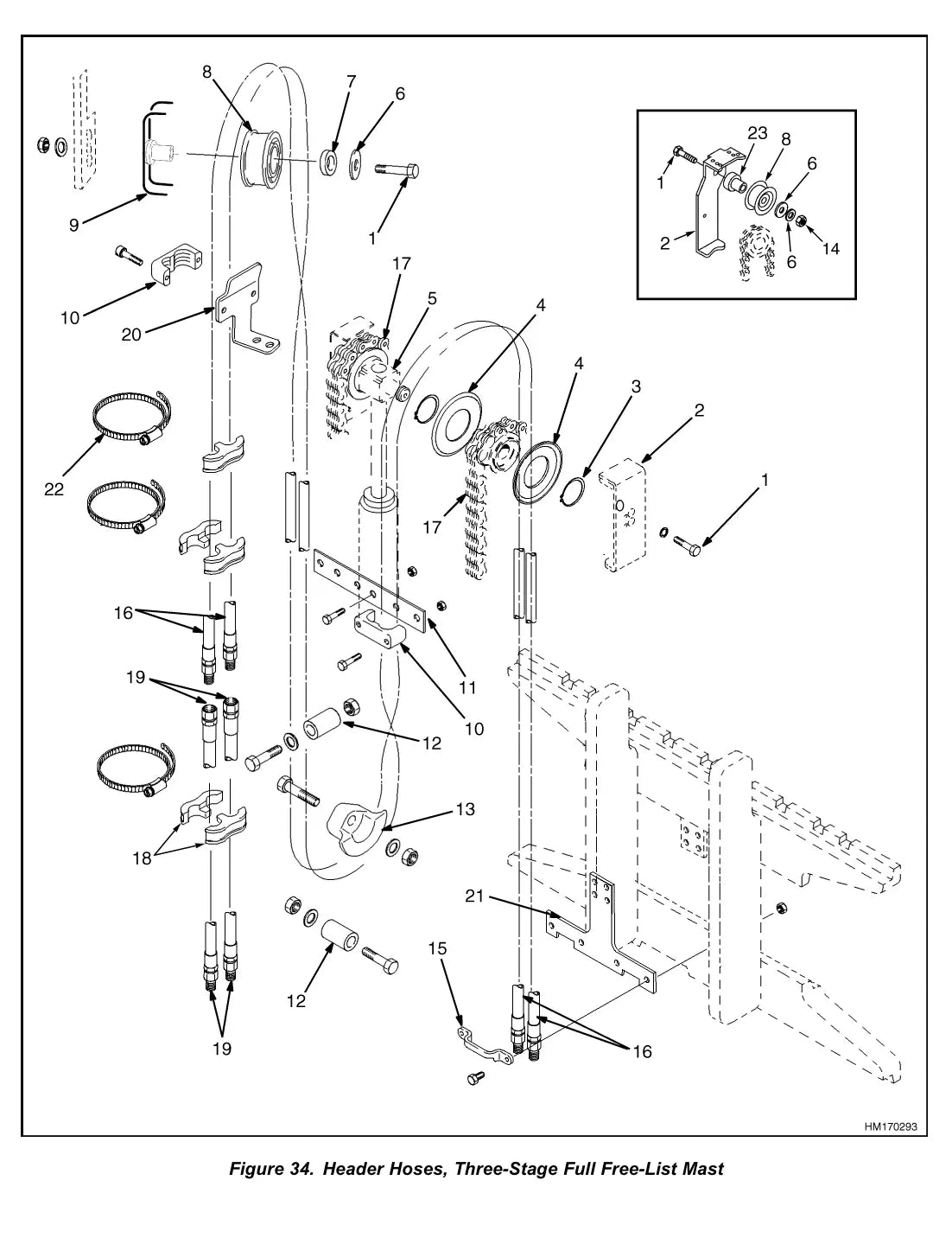 Página interna do Manual de Serviço Yale GDP050-060TG — diagrama técnico 2