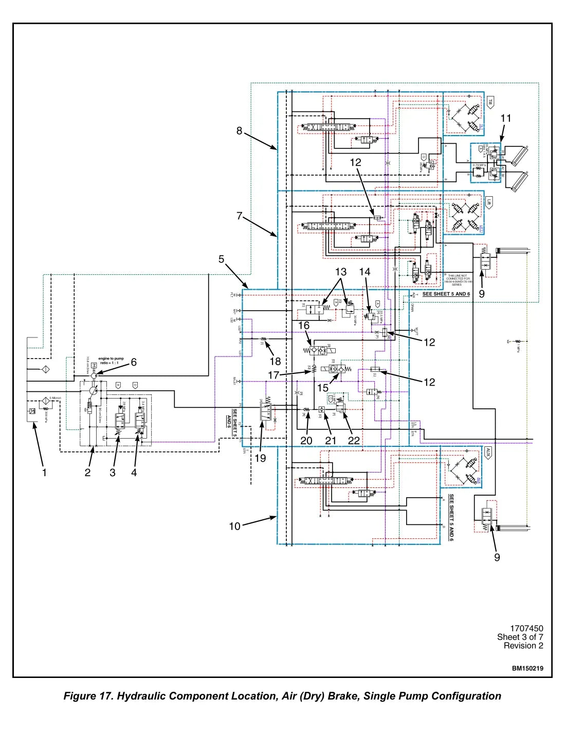 Página interna do Manual de Serviço Yale GDP100DCS, GDP120DC — diagrama técnico 4