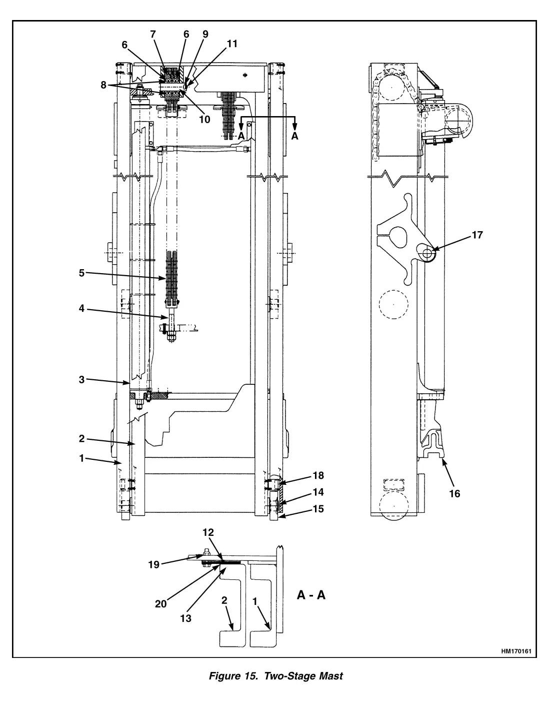 Página interna do Manual de Serviço Yale GDP80-120DB — diagrama técnico 4