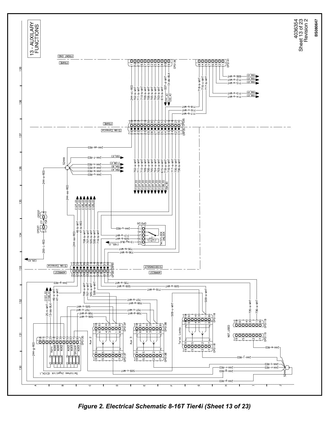Página interna do Manual de Serviço Yale GDP80DC, GDP90DC, GDP100DC — diagrama técnico 4