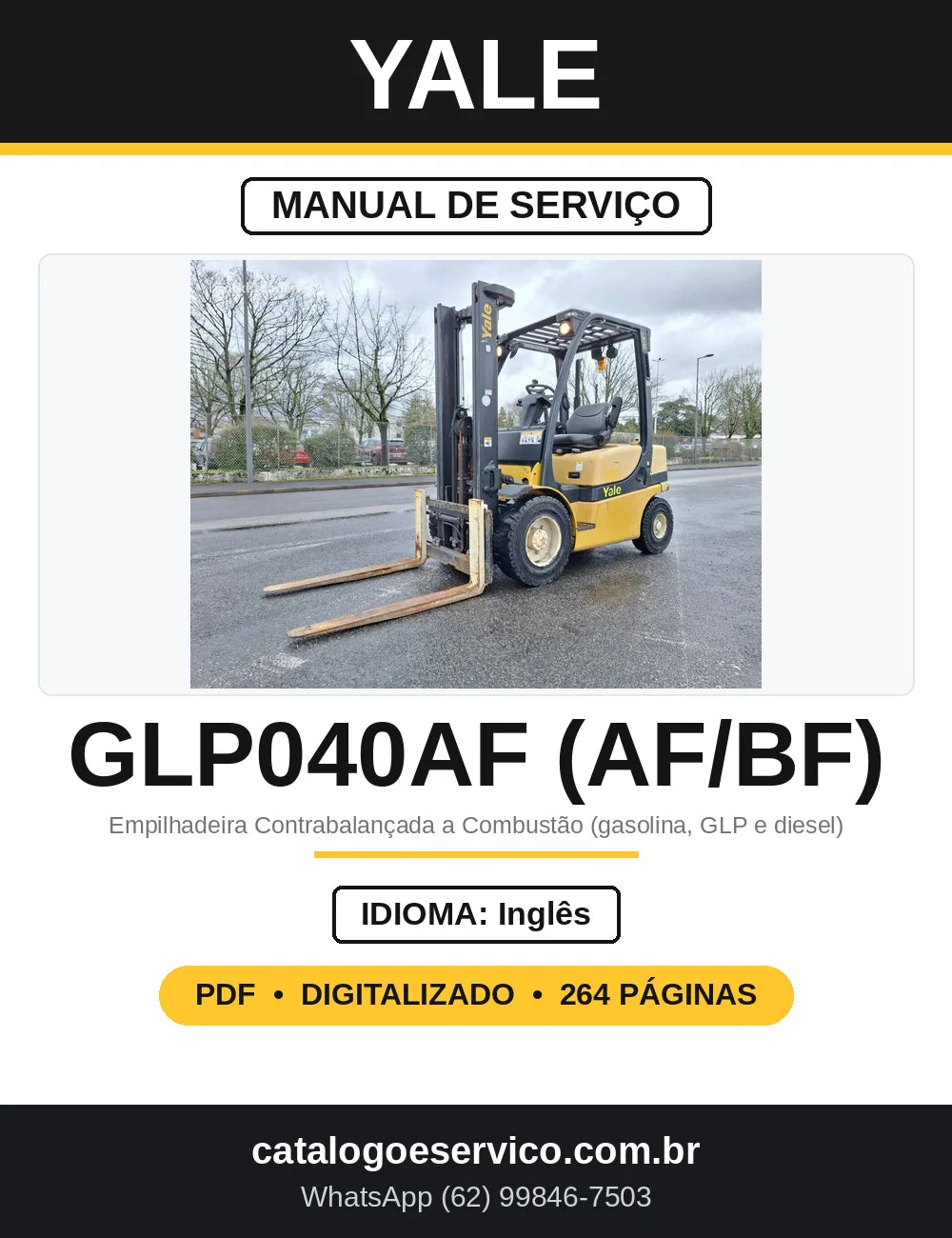 Manual de Serviço Yale GP GLP GDP 030 040 AF BF — capa