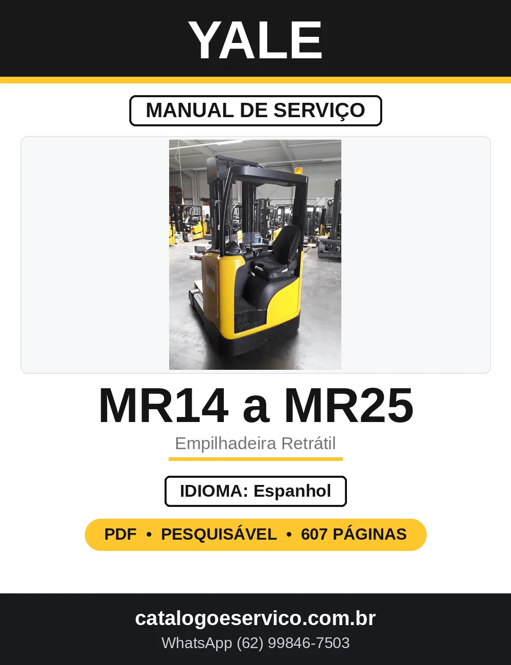 Manual de Serviço Yale MR14 MR16 MR20HD MR25 D849 — capa