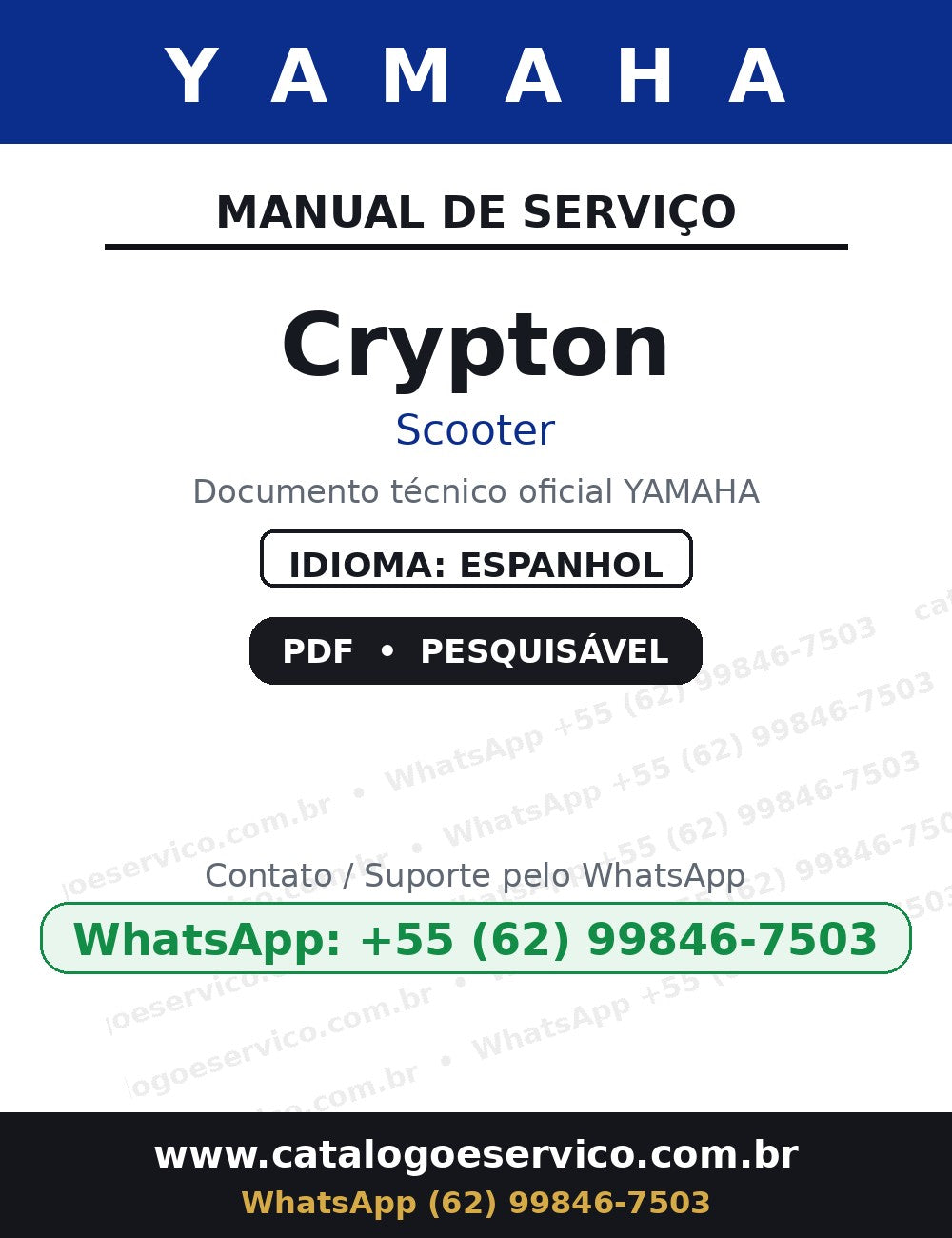 YAMAHA Crypton — Manual de Serviço