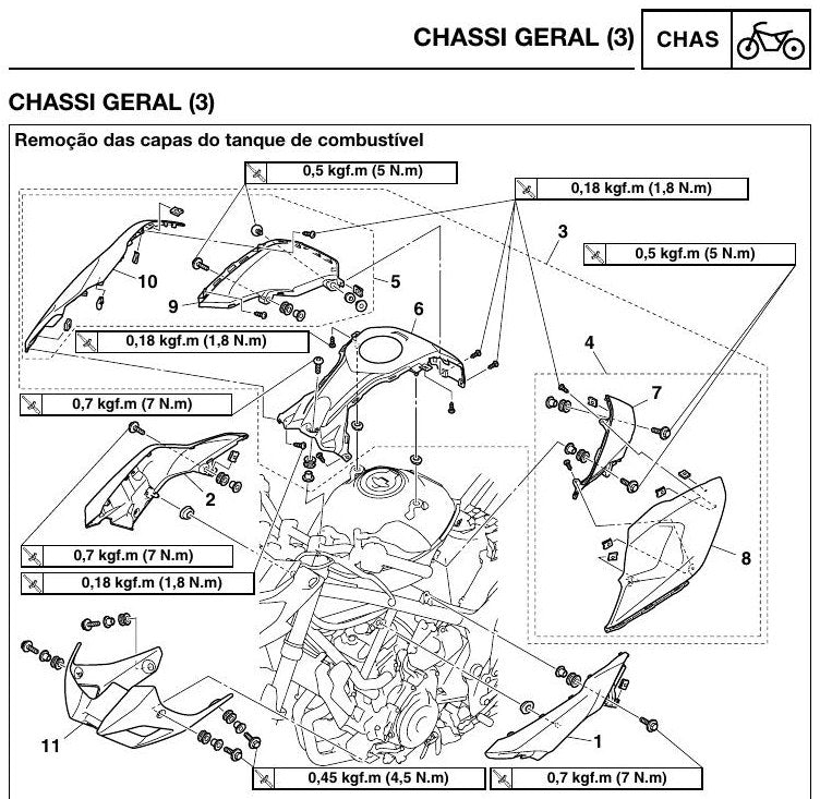Manual De Serviço Yamaha Mt 03 Abs 2017/2018 - diagrama 2