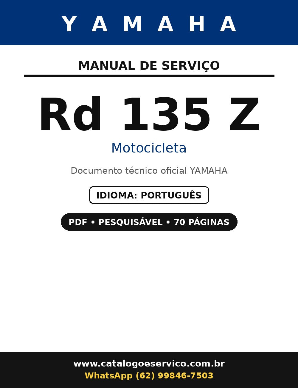 Manual De Serviço Yamaha Rd 135 Z