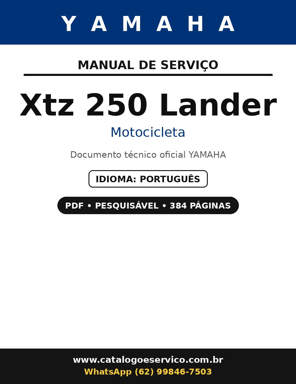 Manual De Serviço Yamaha Xtz 250 Lander