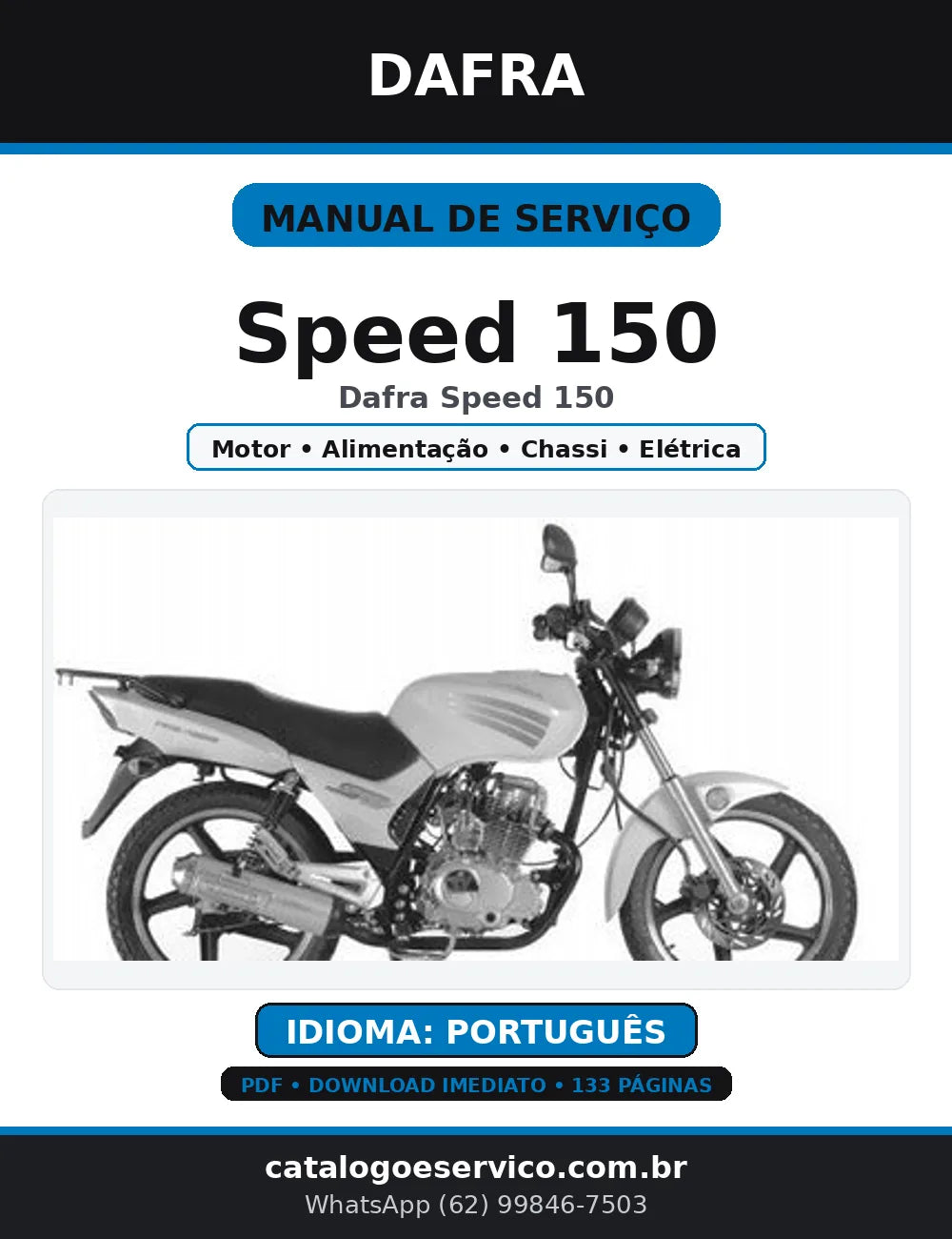 Manual de Serviço Dafra Speed 150 — Português (PDF) — capa