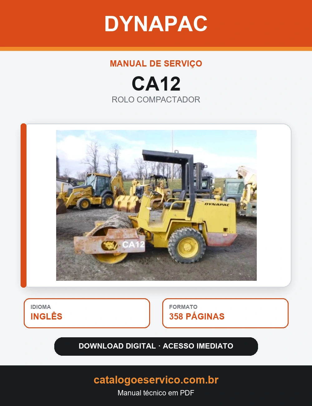 MANUAL DE SERVIÇO DYNAPAC - CA12 - ROLO VIBRATÓRIO