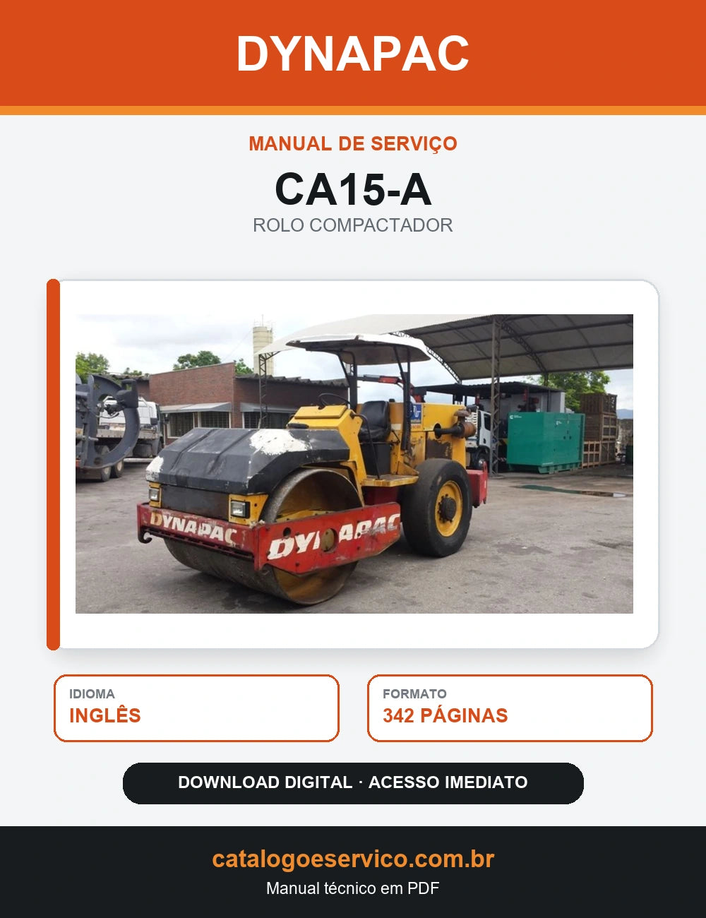 MANUAL DE SERVIÇOS DYNAPAC - CA15-A - ROLO VIBRATÓRIO