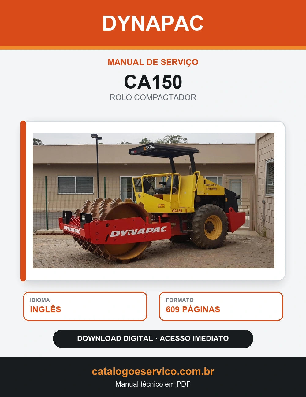 MANUAL DE SERVIÇOS DYNAPAC - CA150 - ROLO VIBRATÓRIO