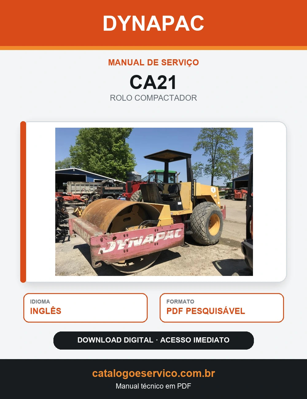 MANUAL DE SERVIÇOS DYNAPAC - CA21 - ROLO VIBRATÓRIO