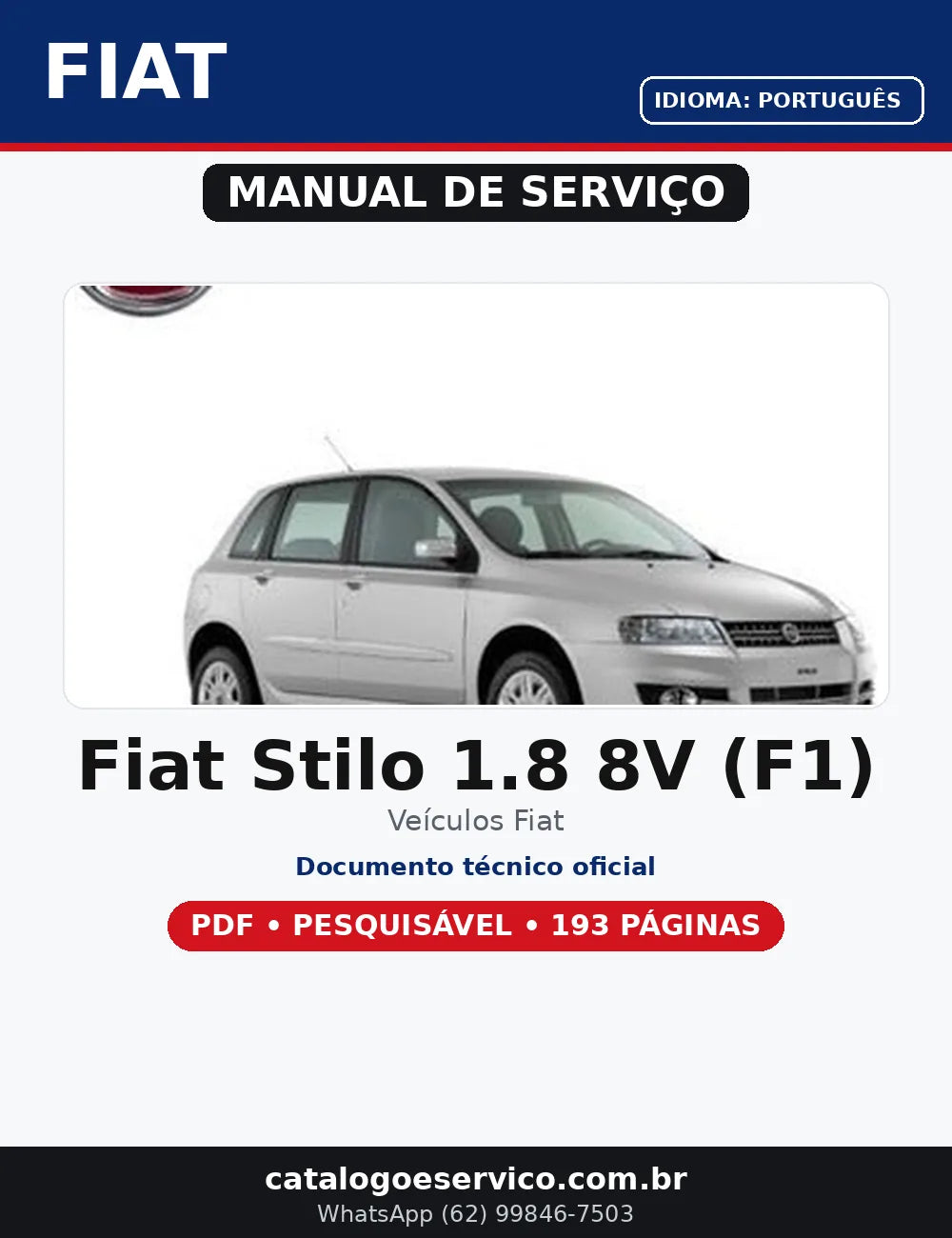 Manual De Serviços - Fiat Stilo 1.8 8v F1