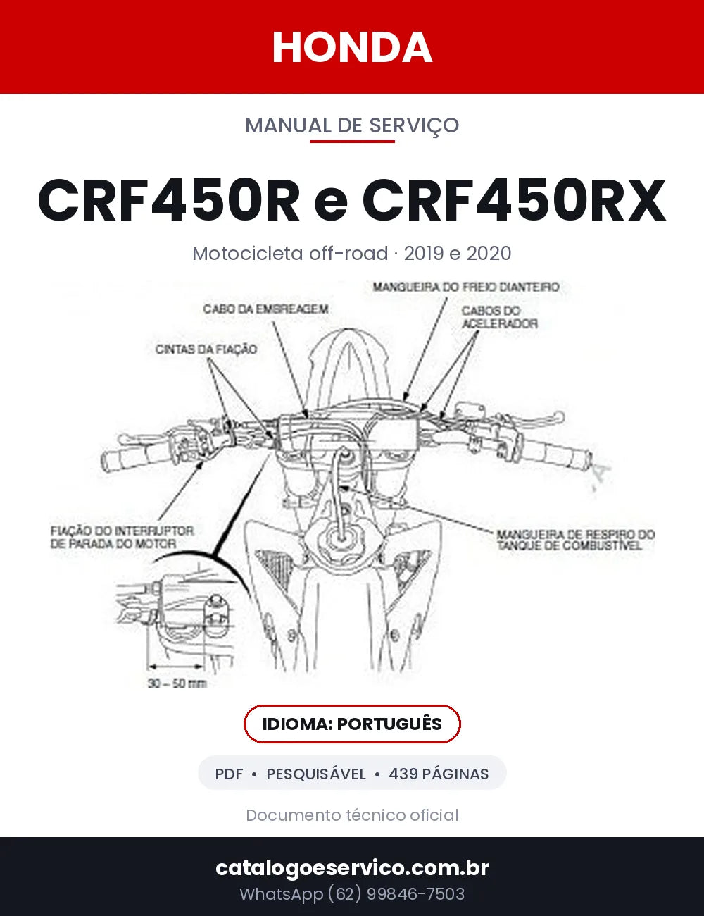 Capa — Manual de Serviço Honda CRF450R / CRF450RX em PDF