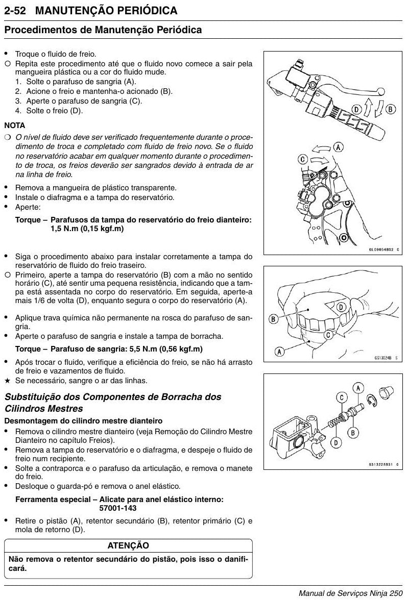 Manual De Serviços Kawasaki Ninja Ex 250r Efi - diagrama 2