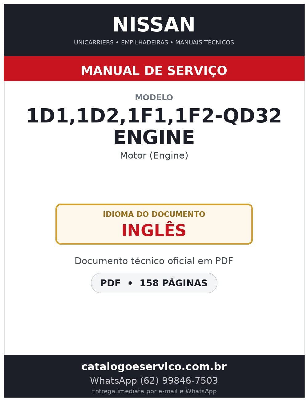 1D1,1D2,1F1,1F2-QD32 Engine - Manual de Serviço Nissan