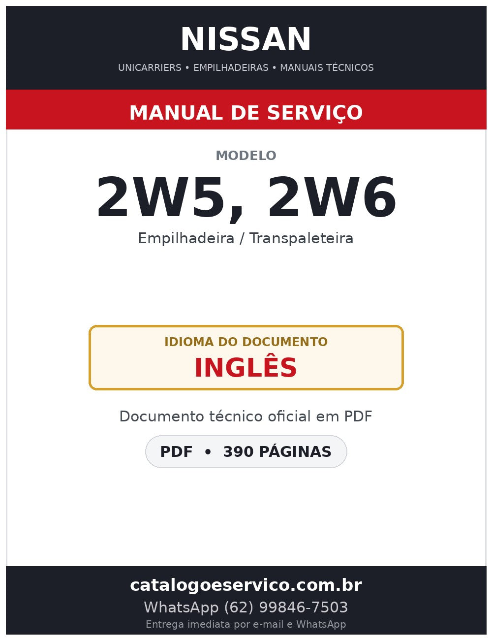 2W5, 2W6 - Manual de Serviço Nissan