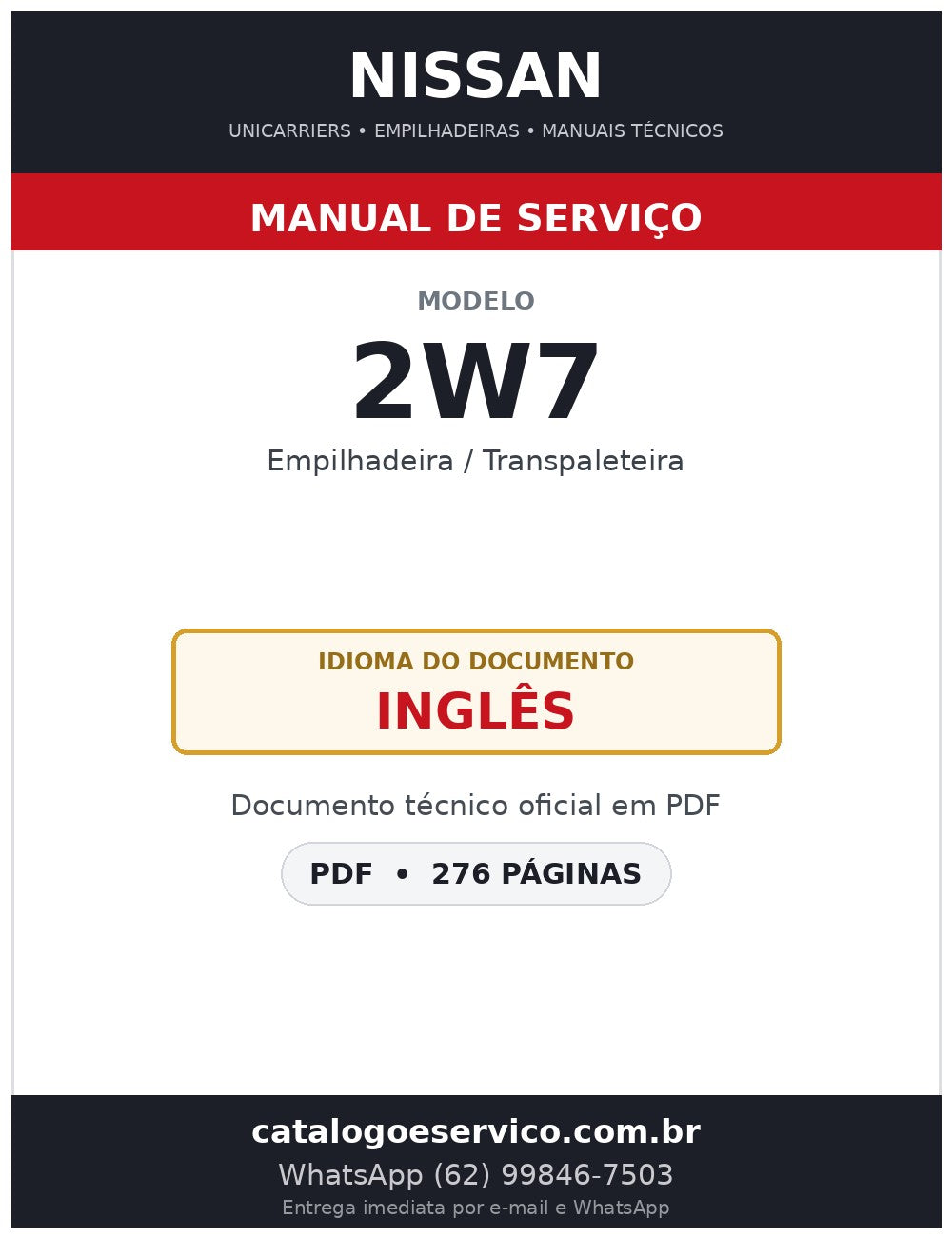 2W7 - Manual de Serviço Nissan