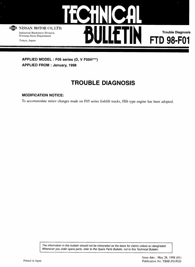 F05 SERIES - Manual de Serviço Nissan