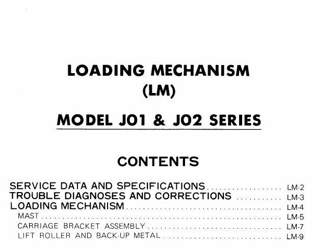 J01-J02 SERIES - Manual de Serviço Nissan