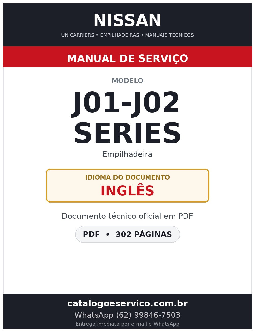 J01-J02 SERIES - Manual de Serviço Nissan